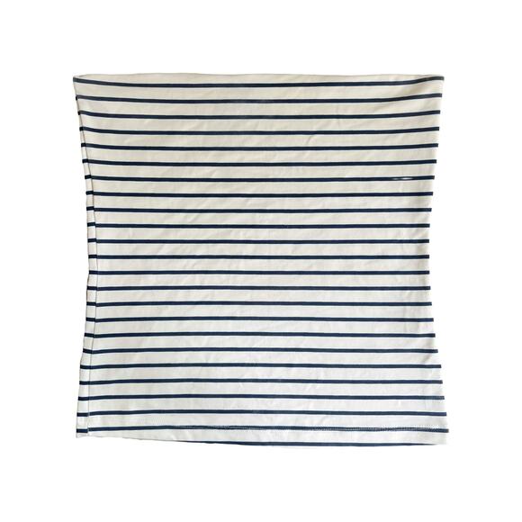 Zara Striped Navy Blue and White Tube Top Sz M  - Picture 1 of 5